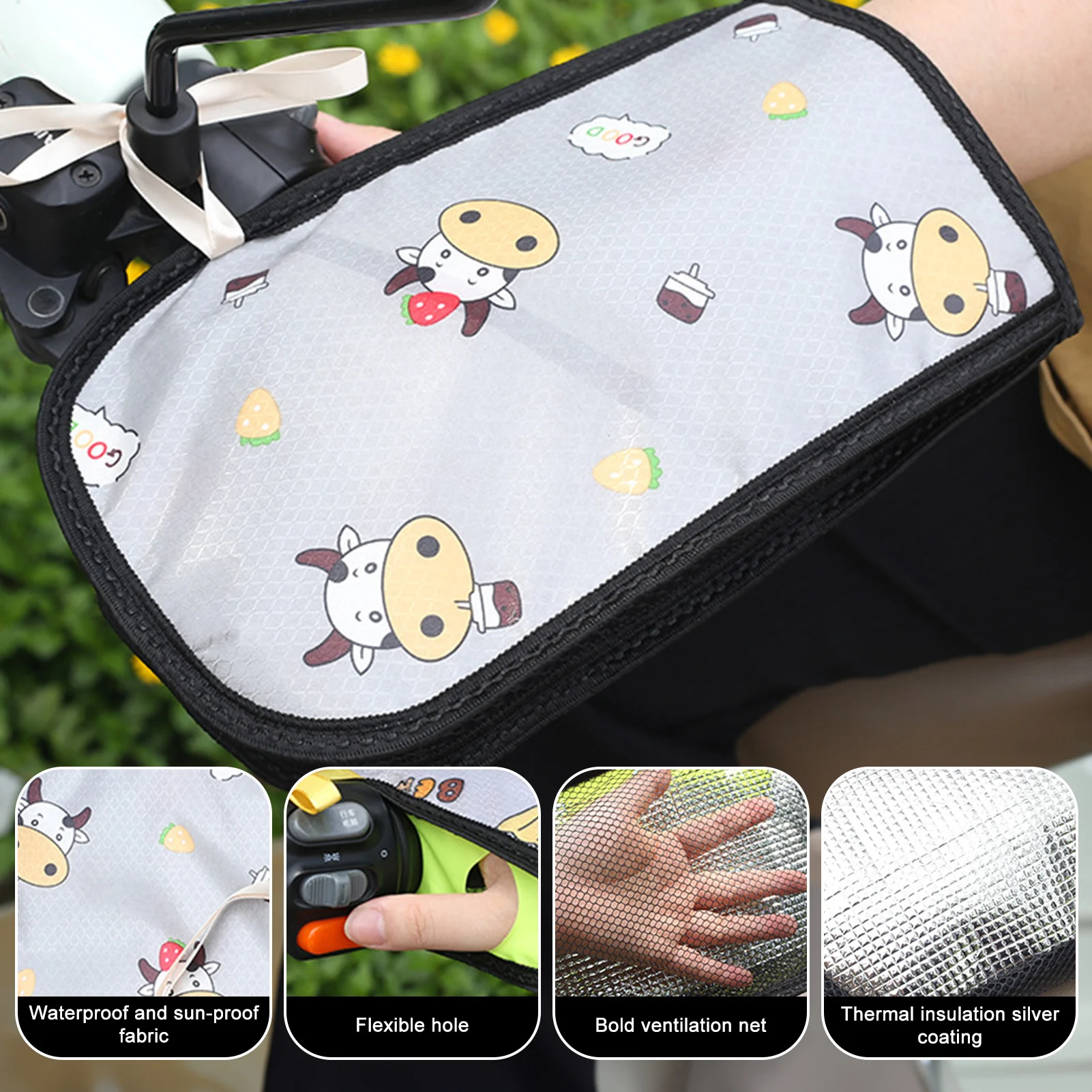 

Summer Cycling Gloves UV Protect Breathable Handlebar Gloves For Bicycle Motorcycle Electric Bike Waterproof Riding Gloves