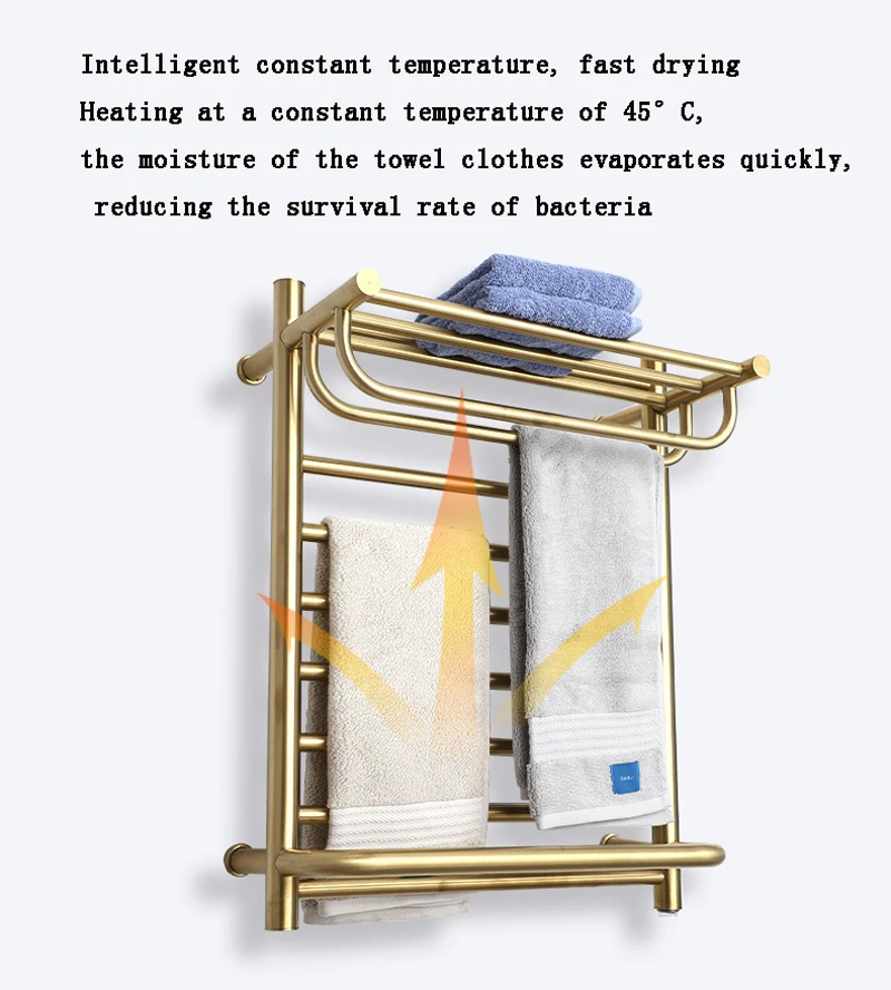 Imagem -02 - Aquecedor de Toalha Aquecedor de Toalha Elétrico de Temperatura Constante Inteligente 45 °c Aquecido 500*650*290 mm 110v 220v Aço Inoxidável 304