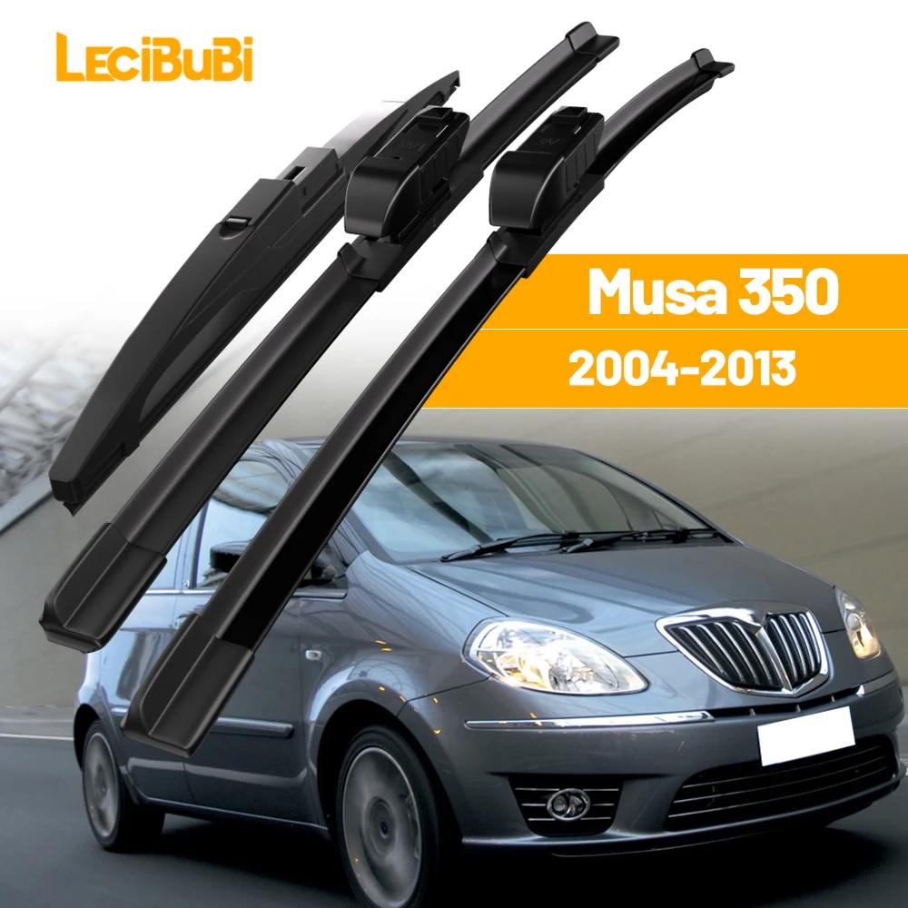 Für Lancia Musa 350 2004-2013 1set Vorne und Hinten Scheibenwischerblätter Scheibenwischer 2005 2006 2007 2008 2009 Zubehör
