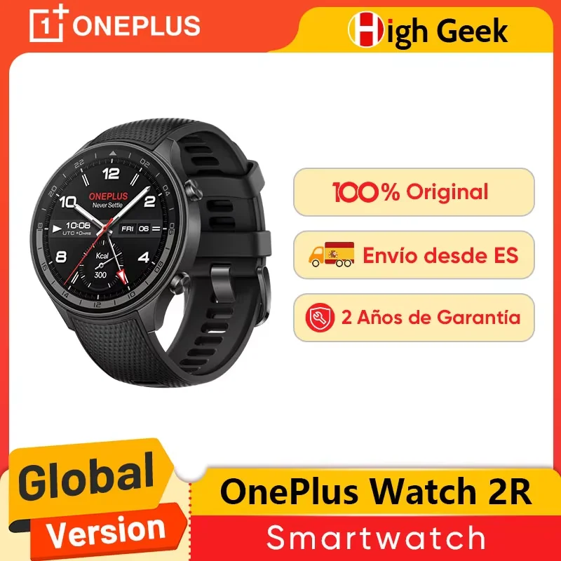 Global Version OnePlus Watch 2R 1.43” AMOLED Display Snapdragon W5 Gen 1 Dual Frequency GPS Enhanced Sports Tracking Smartwatch