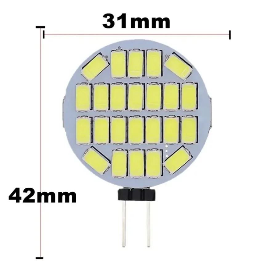 Imagem -03 - Lâmpadas Led de Halogéneo para Capô Substitui Iluminação Substitui 25w 350lm 24leds 5730smd sem Cintilação Luz do Barco 12v 24v 24v 5w Peças 10 g4