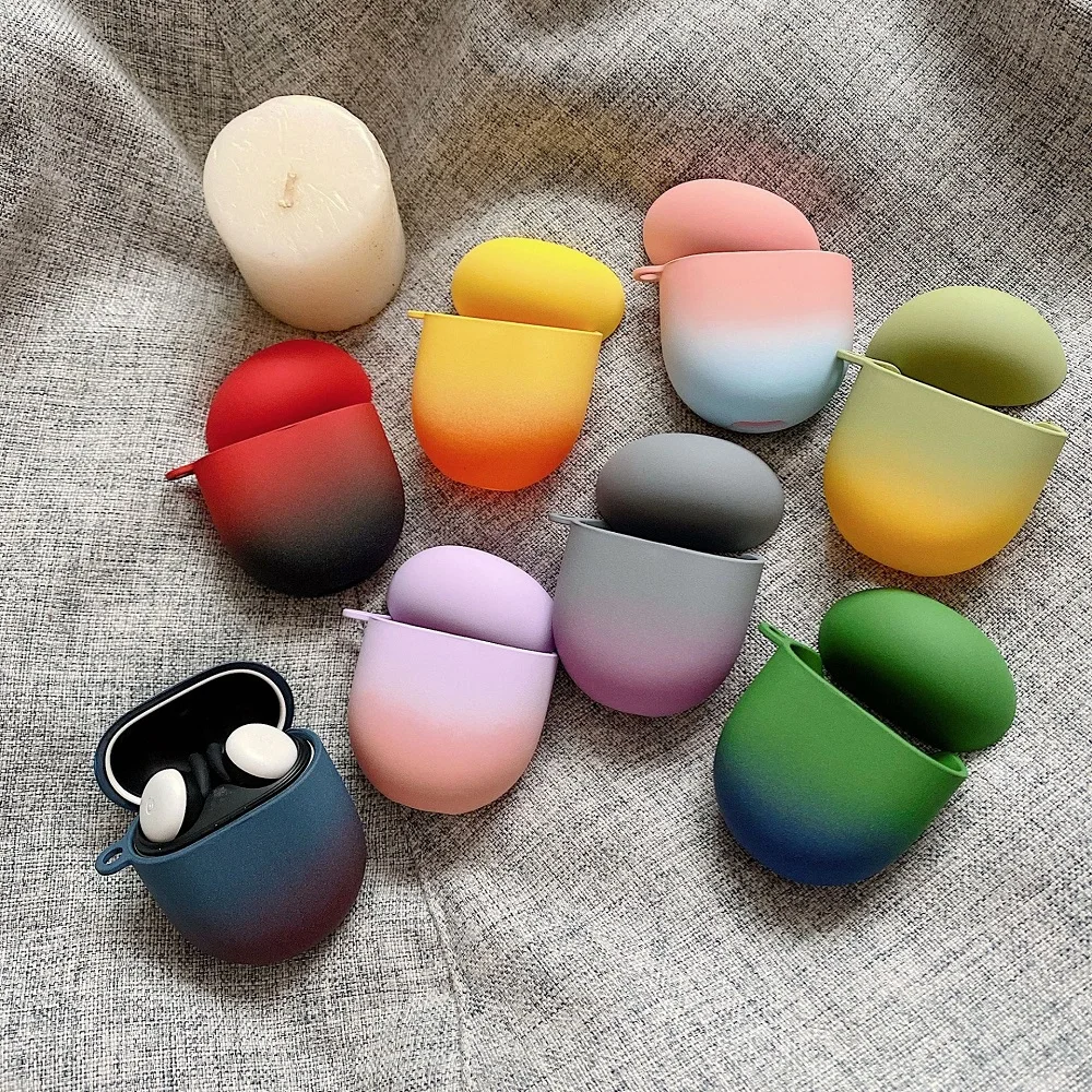 Custodia protettiva per cuffie Wireless antigraffio per PC rigido a doppio colore sfumato opaco per Google Pixel Buds 2