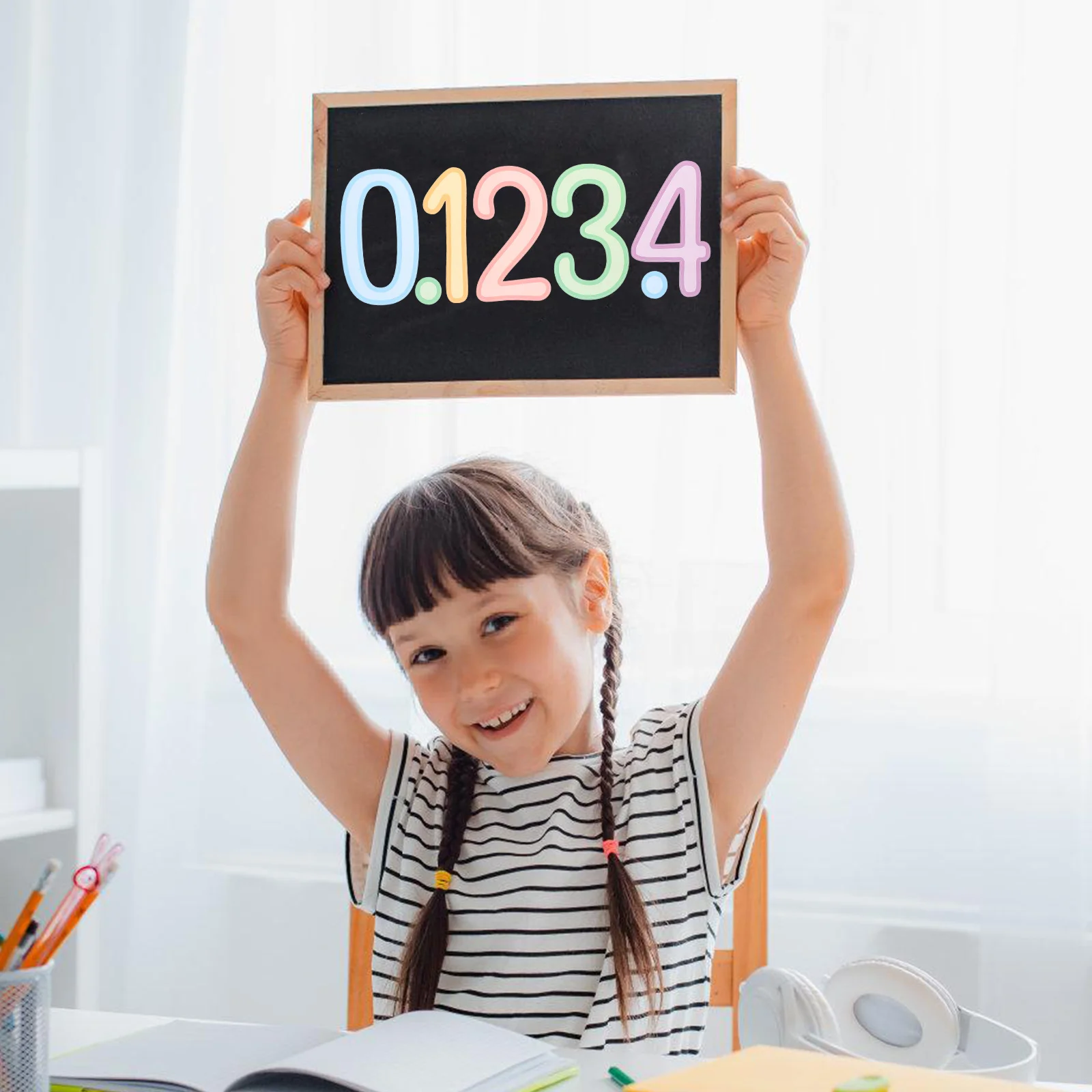 

5 Sheets Digital Stickers Numbers House Address Vinyl Large Adhesive Removable Selfadhesive Vibrant Easy
