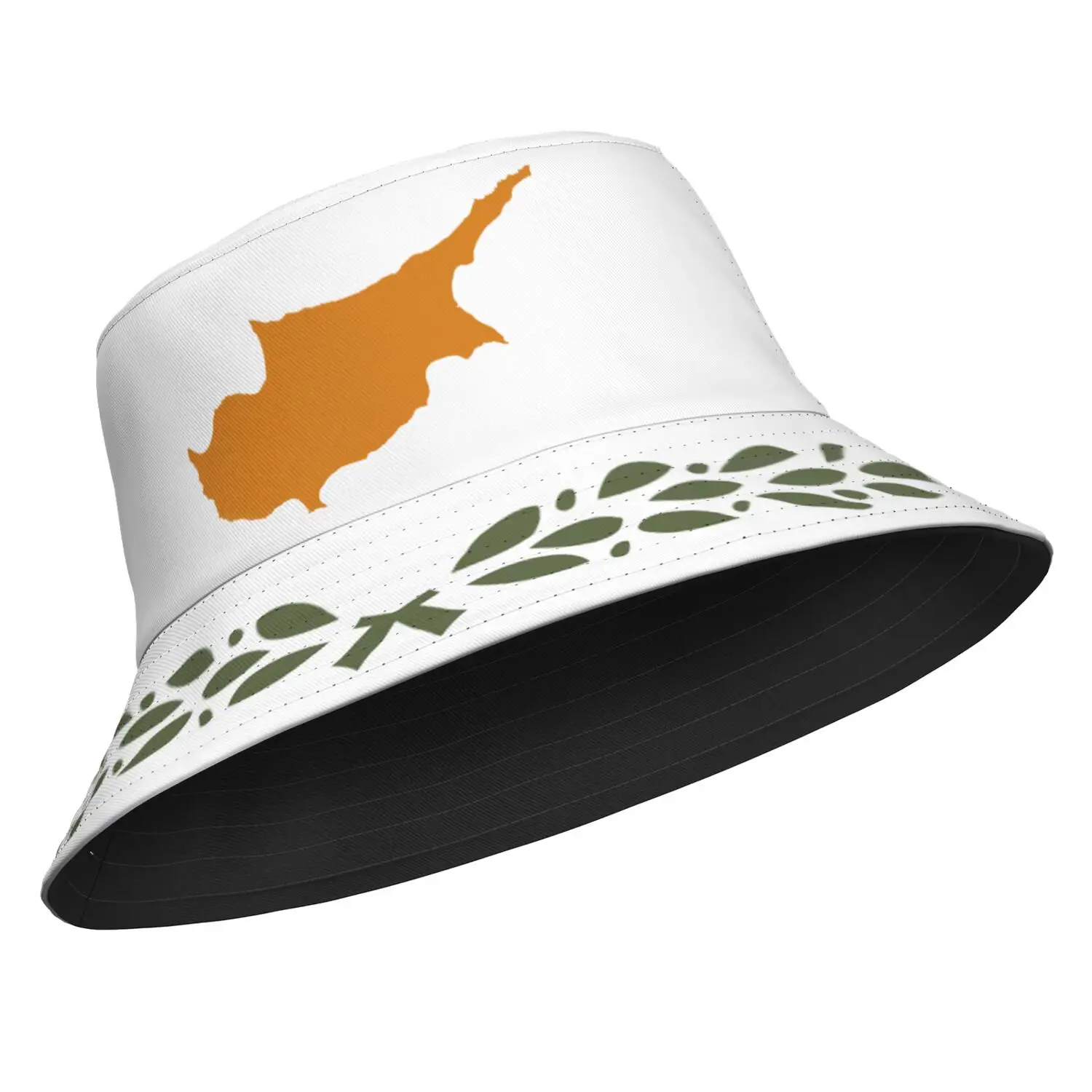 Cyprus Fisherman Hats Free Custom Made Name Number Team Logo Bucket Cap Greek Travel Cypriot Republic Nation Flag Headgear