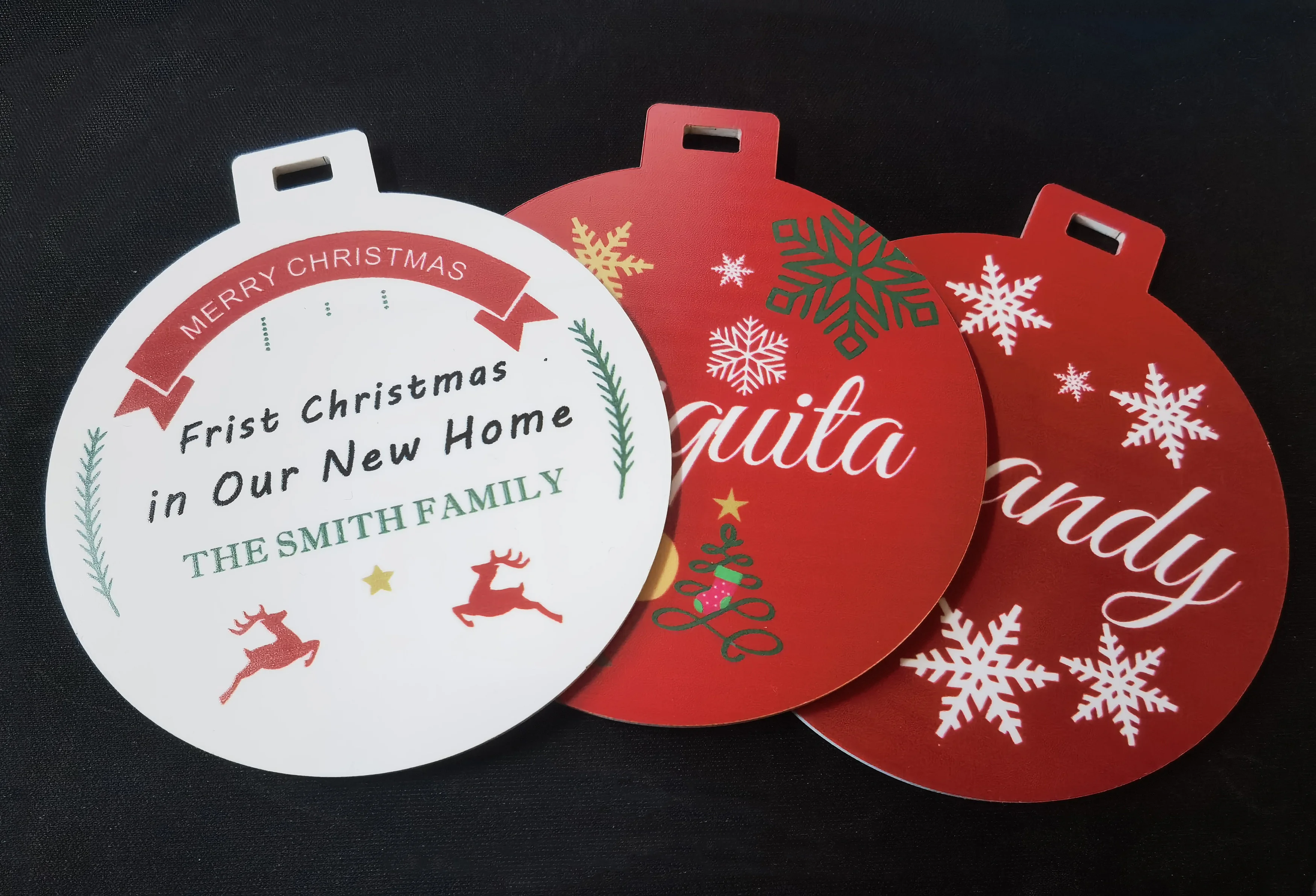 Custom shape picture printing souvenir labels, company logo labels, ,personalized acrylic wedding gift tags, Christmas Ornament