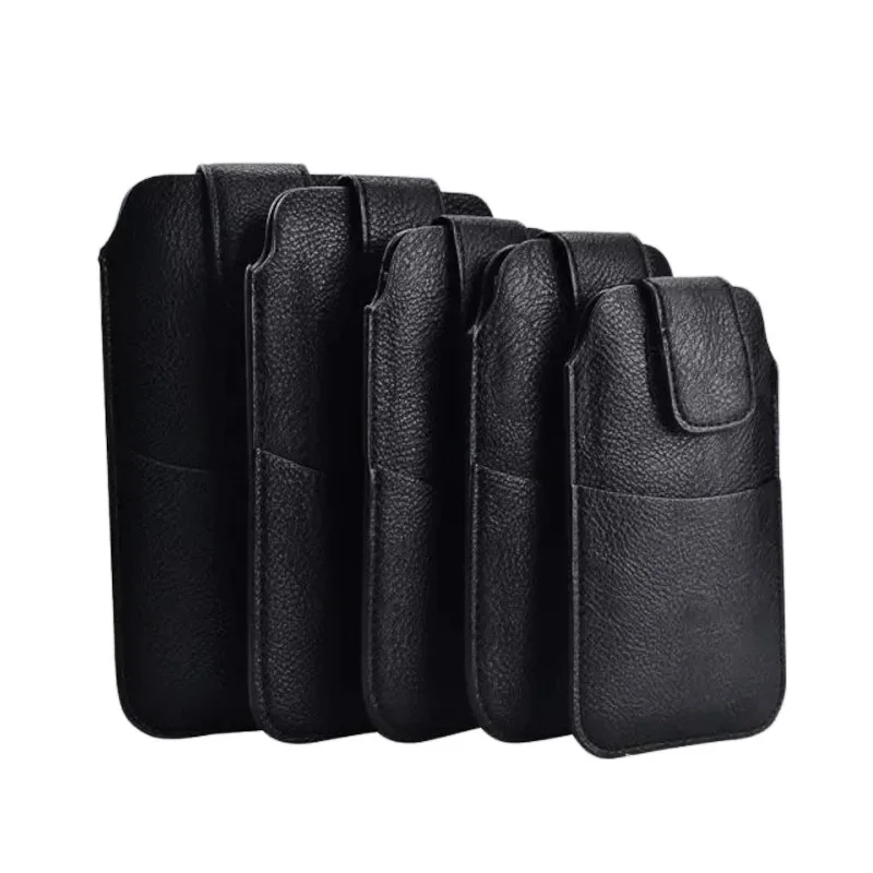 PU Leather Waist Belt Phone Pouch Case For OnePlus 11 10 8T 7T Nord CE 3 5G 2T,Realme 9 8 7 Pro GT 2 C55 C35 C25 C15 C11 X3 Bag