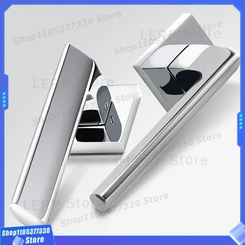 Silent Zinc Alloy Door Handle with Pure Copper Cylinder for Indoor Wooden Doors High End Split Lock for Bedroom Home Security