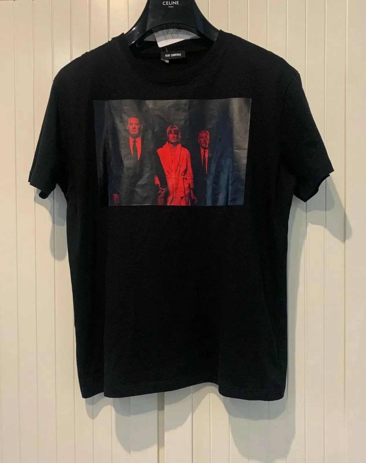 Camiseta Raf Simons Twin Peaks de David Lynch Estampado en negro, S