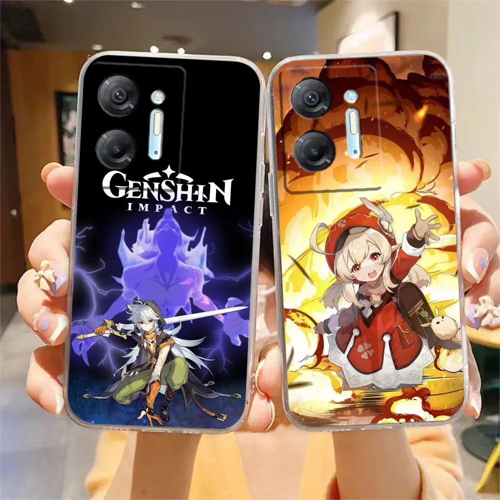 Clear Phone Case For Infinix HOT 9 10 11 12 12i 20 20s 30 30i POVA 2 3 4 PRO PLAY Case Funda Capa Shell Hot Game Genshin Impact