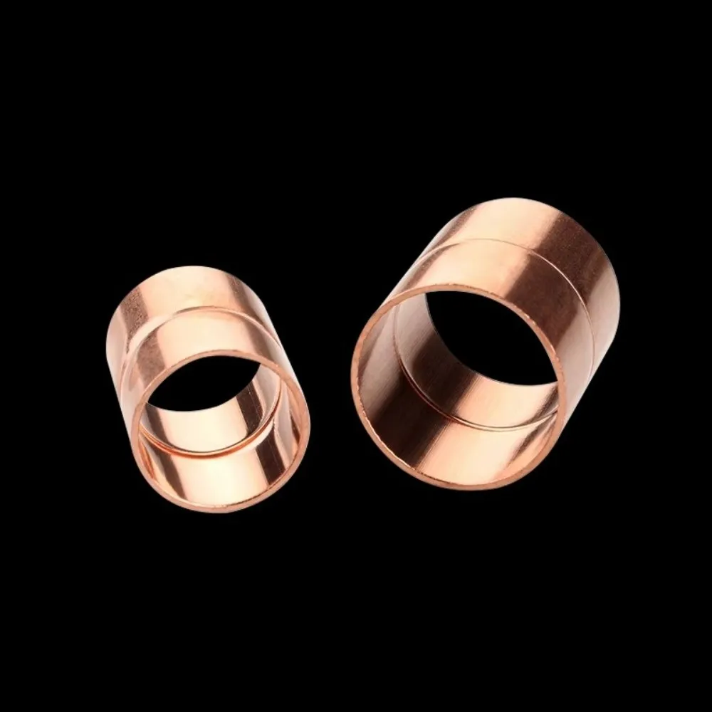 10PCS Copper Coupling Pipe Connector Equal Straight End Feed Tube Fitting Weld Thermal Conductive Weld Coupling