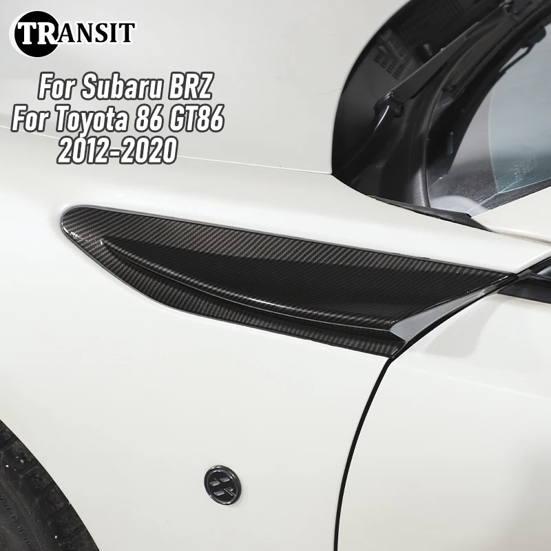 

For Subaru BRZ Toyota 86 GT86 2012-2020 ABS Car Side Air Outlet Fender Fin Vent Trim Cover Body Kit Sticker Accessories