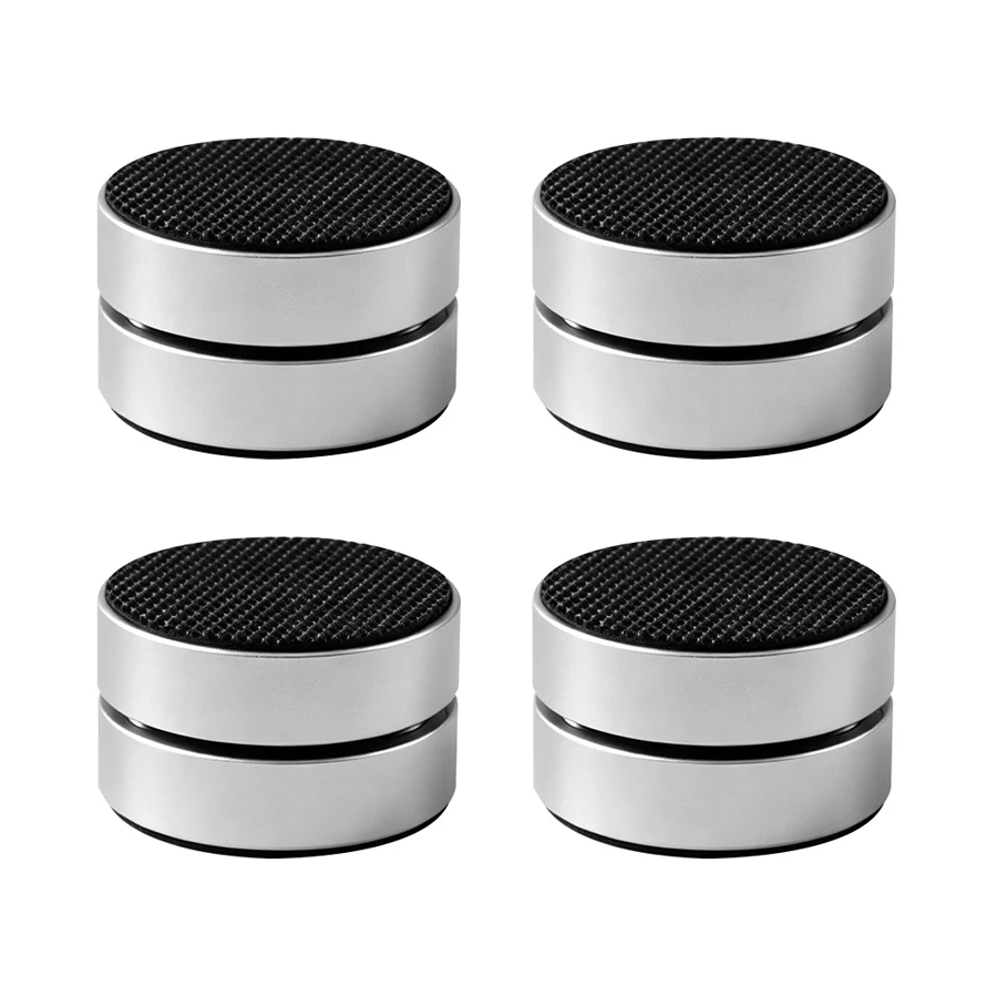 4 Stück Audiophile Lautsprecher-Isolationsspikes, Verstellbare Stoßdämpfende Füße aus Aluminiumlegierung für HiFi-Verstärker, Mixer, Plattenspieler, CD-Player – Detail 6