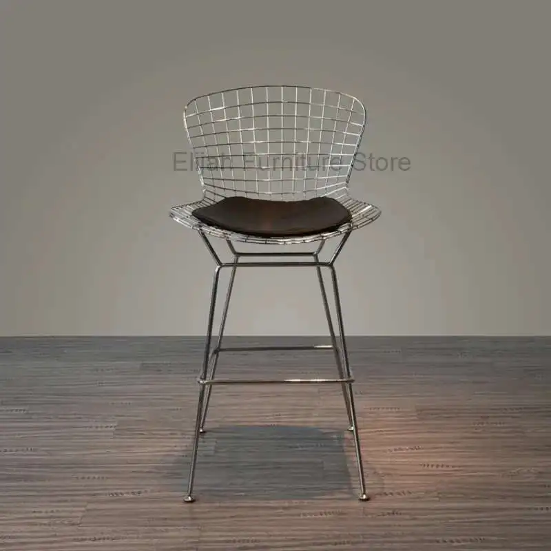 

Luxury Dinning Bar Chairs Nordic Office Manicure Makeup High Bar Chairs Soft Leather Taburetes Altos Kitchen Furniture YY50BC