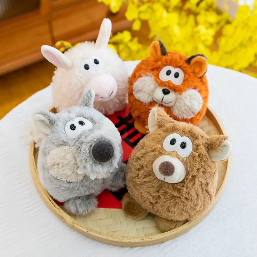 

Fluffy Baby Goat Plush Toy Collection Appease Grey Wolf Plush Doll Cute 15CM Brown Bear Figurine Boys Girls