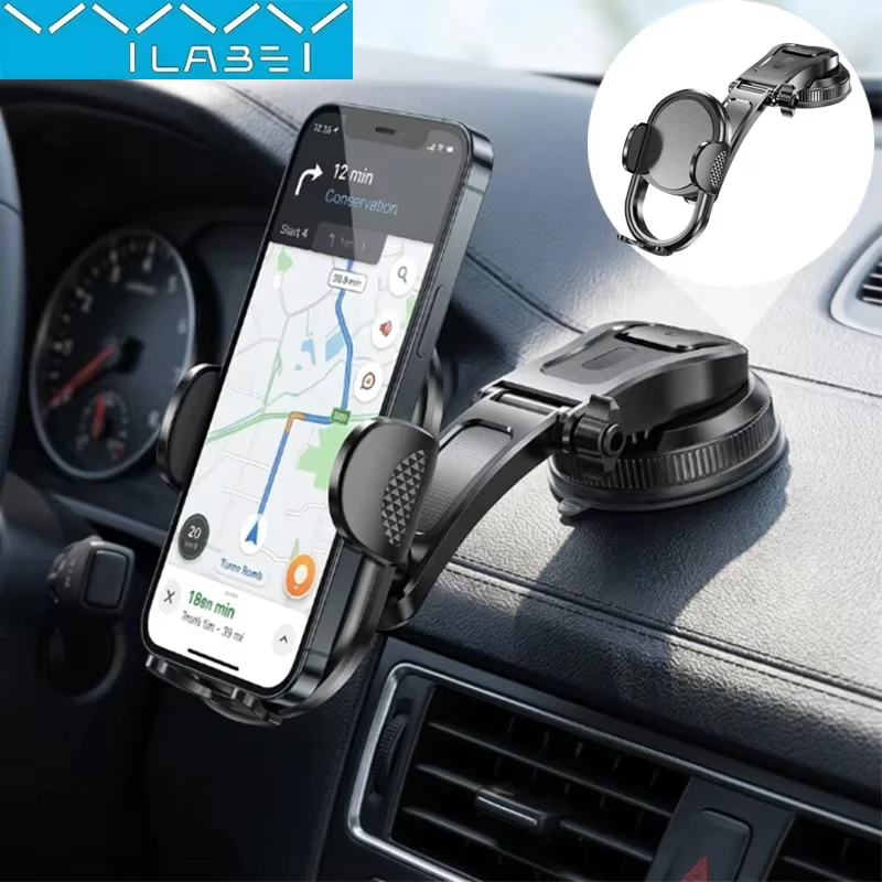 Vyvylabs Verbesserter Mini-Auto-Handyhalter Universeller Schwerkraft-Armaturenbrett-Handyhalter für iPhone 14 13 12 Pro Max Xiaomi Samsung