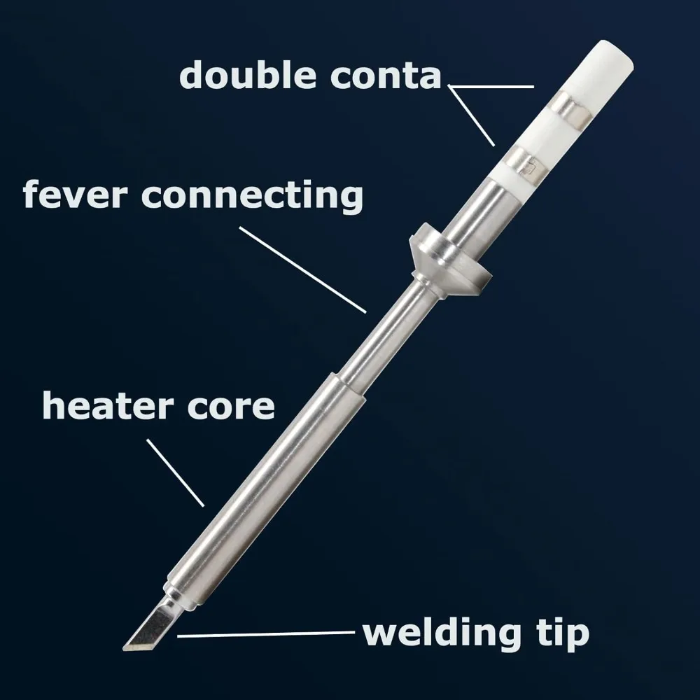 ‌ مجموعة أطراف مكواة لحام عالمية لـ TS100/TS101/T85 - تسخين سريع، سهل التركيب لـ Pinecil والمزيد ‌