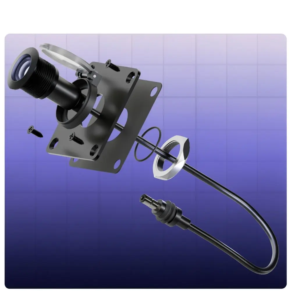 Industrial Power Input Connector Aluminum DC 5521 Female Socket Waterproof Wiring Module For Marine Boat Battery Box