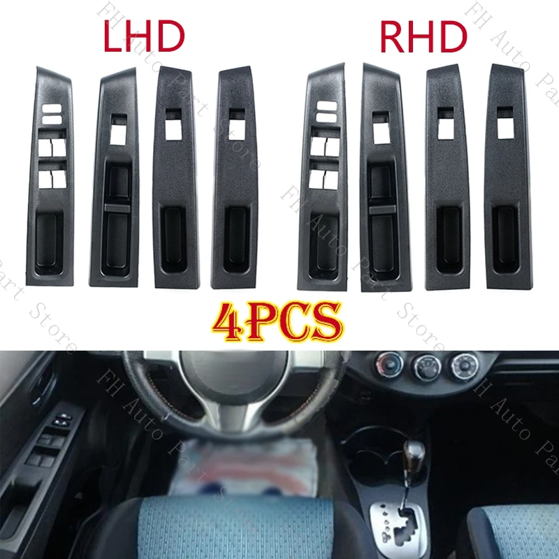 4PCS LHD RHD Window Control Switch Protection Cover Panel Frame For Toyota Vitz 2010 2011 2012 2013 2014 7427252220 7427152230