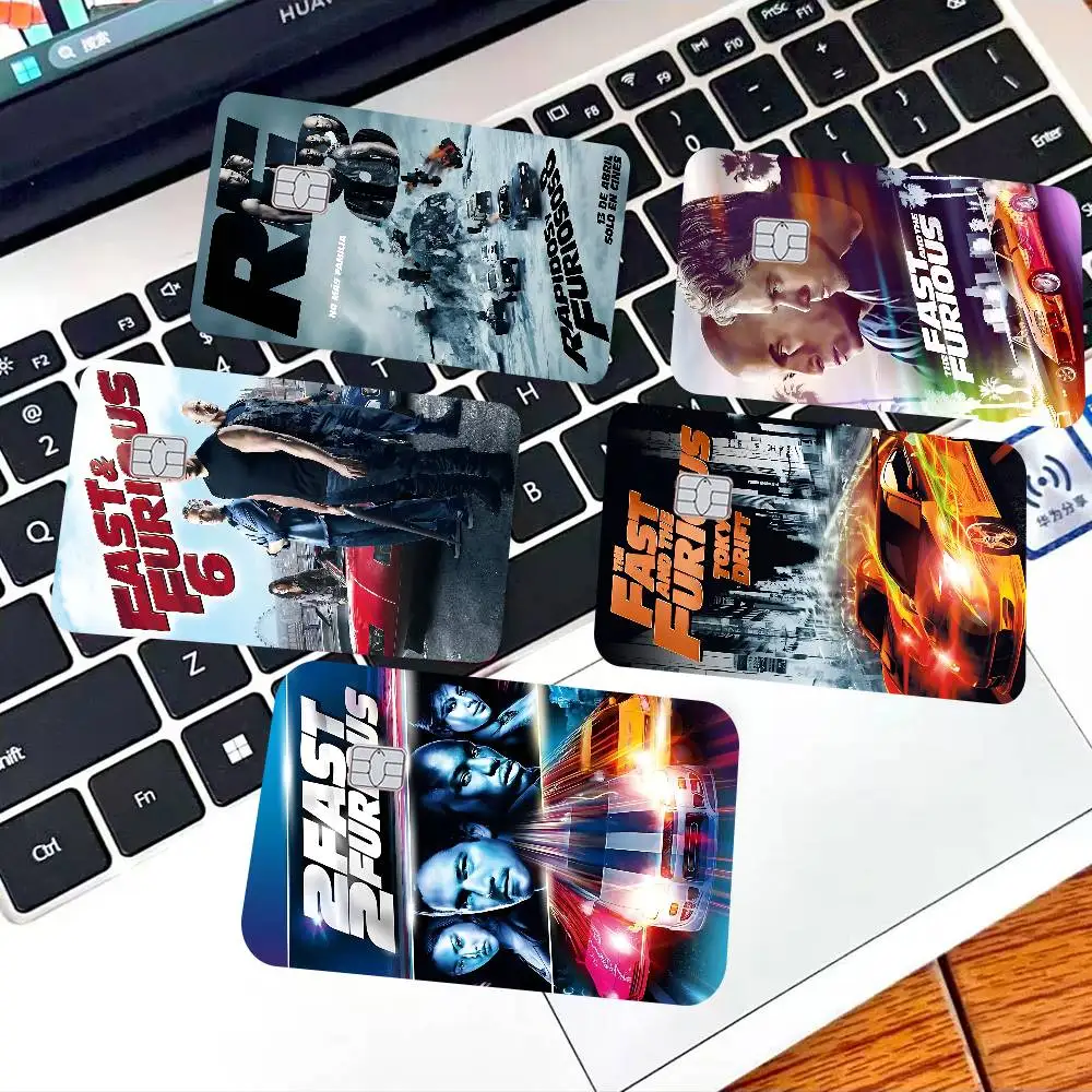 F-Fastes And F-Furious Action Movies Credit Card Skin Stickers For VISA Bank Bus Card Protective Film Cover Sticker Decal Women