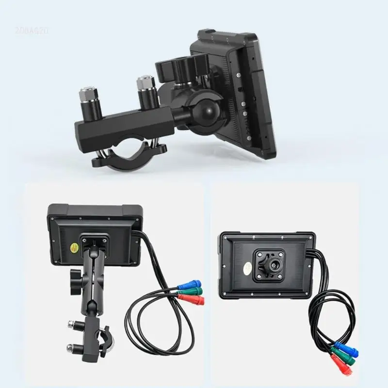 

1 Set Dashcam for Motorcycle 1080P 5" Display Screen Waterproof Driving Recorder with Front & Rear Recording Camera