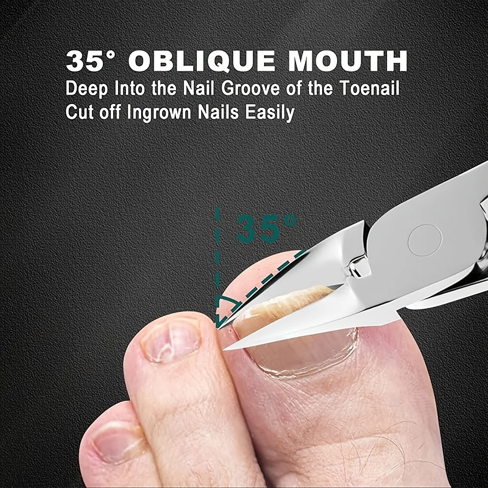 [Practical Nail Clippers]4pcs Thick Nail and Toe Nail Clippers for the Elderly - Extra Large Wide Mouth Opening Nail Clipper Set image 5