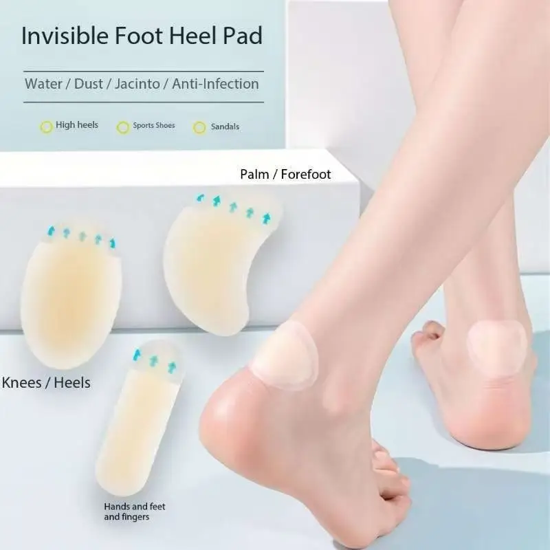 

50Pcs Hydrocolloid Anti-wear Heel Patch Self Adhesive Foot Sticker Comfort Shoe Care Tool