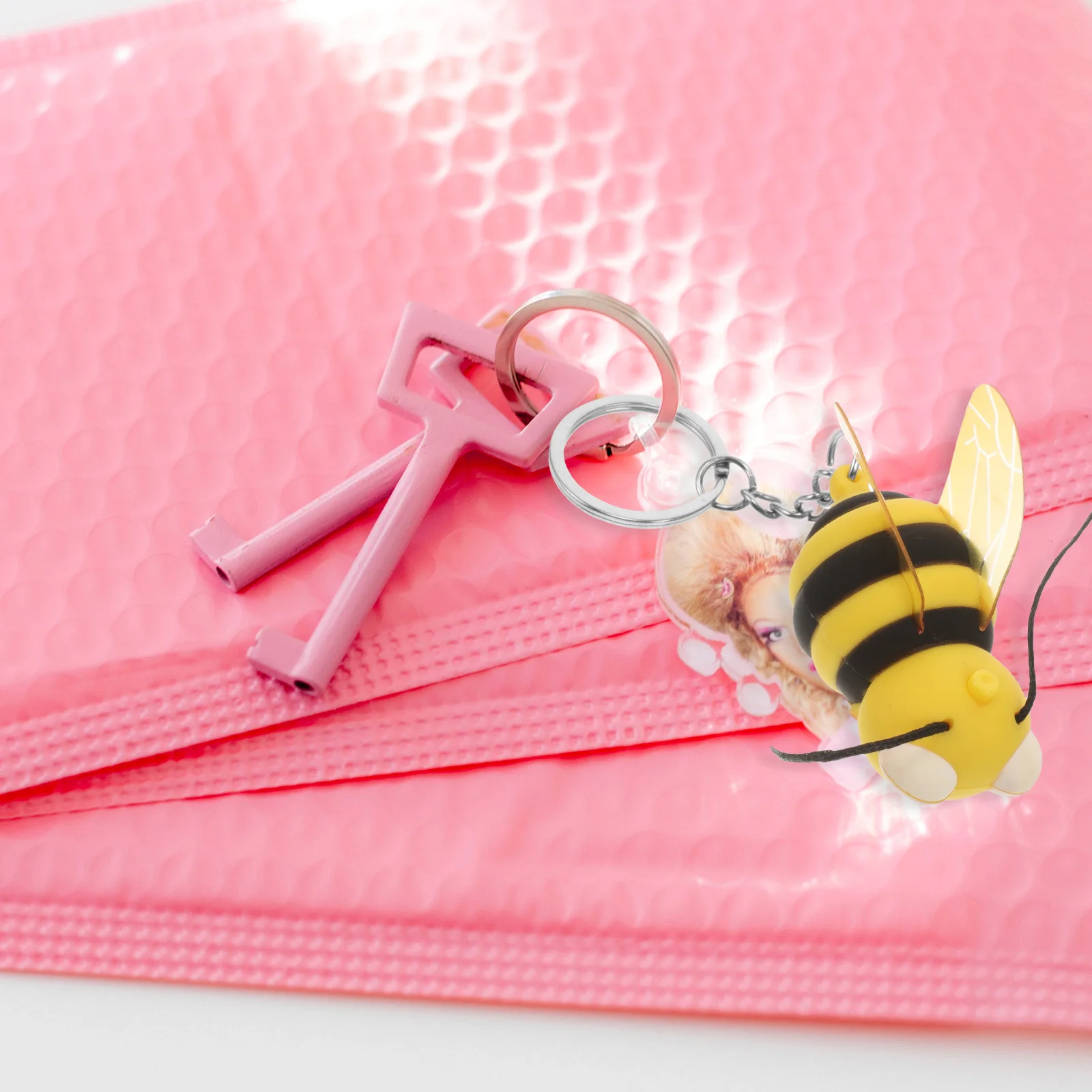

Innovative Bee Keychain with Feature Yellow Black Color Combo 3 Ag10 Batteries Included Flashing Mouth Effect