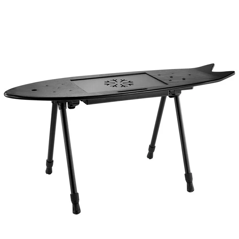 

Outdoor camping flying fish table, picnic camping multi-functional portable folding table with stove
