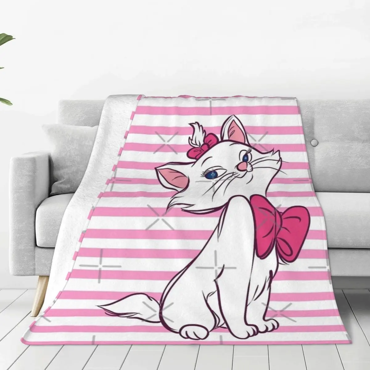 Marie Pink From Aristocats Four Seasons Universal Blanket Air-Conditioned Room Can Be LaidChristmas Present