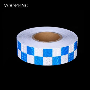 Vopvc PVC yansıtıcı bant araba Sticker yol güvenliği için kontrol tarzı 5cmcm5cmxRS-6490