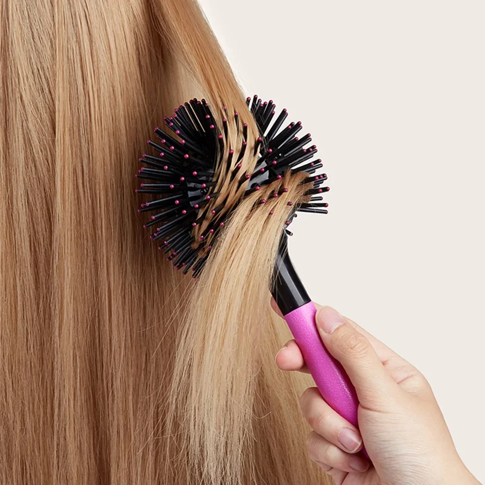 3D-Rundhaarbürsten, entwirrende Haarbürste, kugelförmige Kugelbürste 360° °   Runde Styling-Haarbürste für den Salon, hitzebeständige Haarkämme