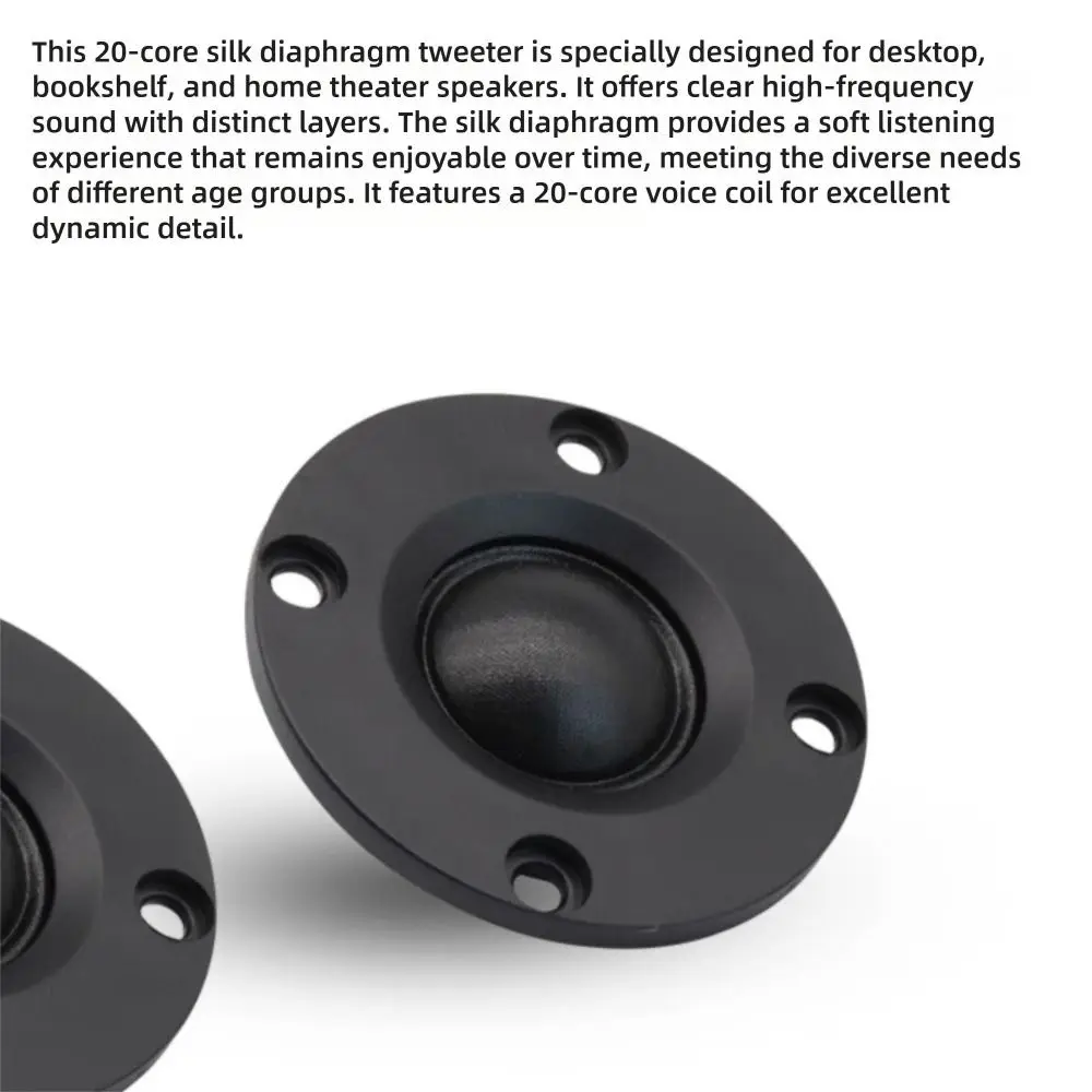 Picture 4: 2PCS/ Set New Round Audio Speaker 52MM 4 Ohm/8 Ohm Silk Membrane 10W-20W Bluetooth Hifi Loudspeaker
