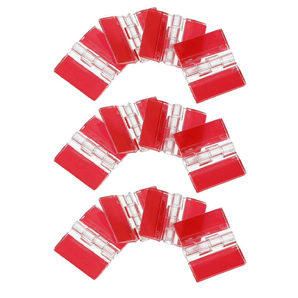 

12pcs Transparent Hinges Acrylic Mini Clear Plastic Self Adhesive for Crafts Furniture Tool Boxes Display Stand Aquarium Lid