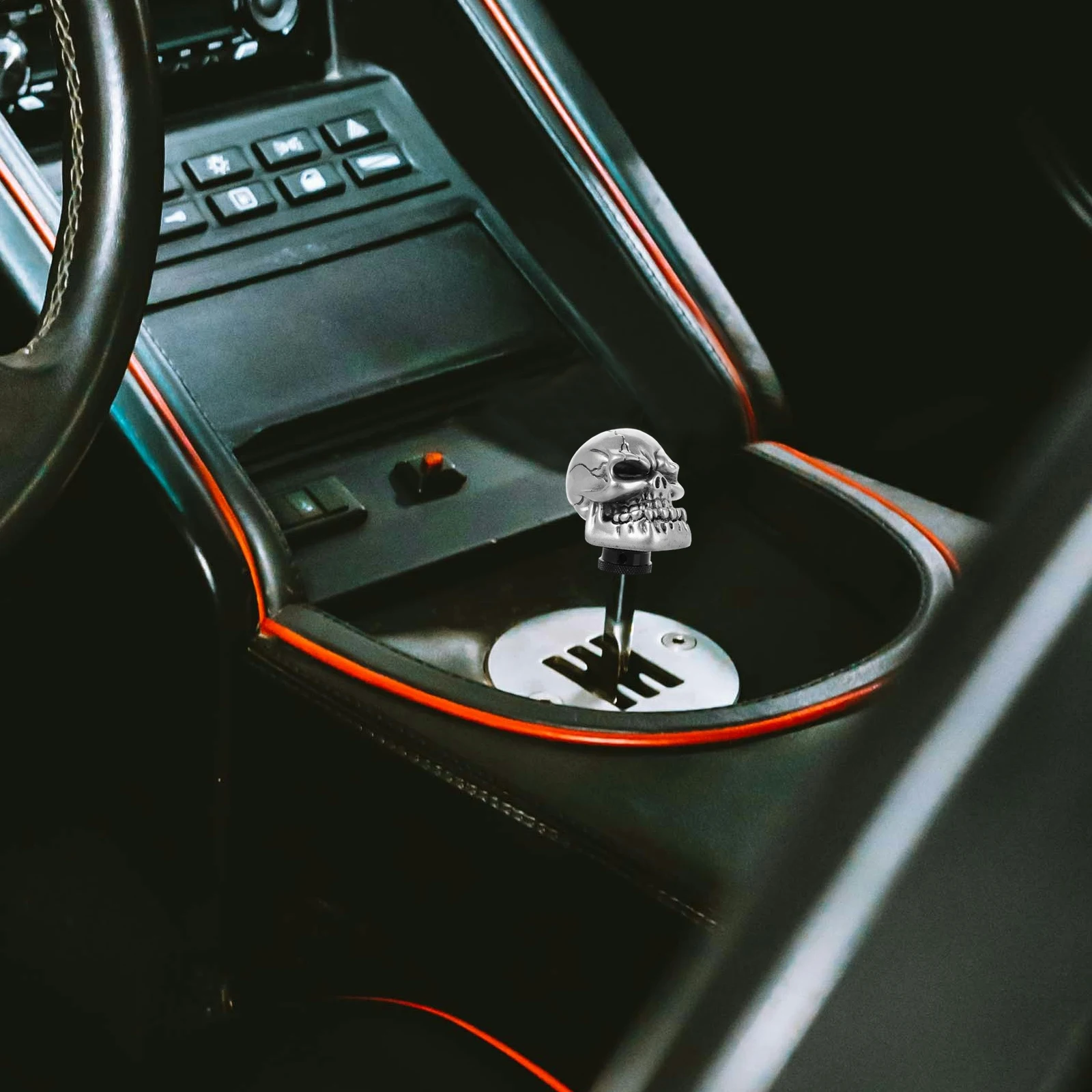 

Skull Gear Shift Knob Car Accessories Resin Universal Lever Stick Handle Manual Transmission Auto Shifter Head Cool Edgy Stylish
