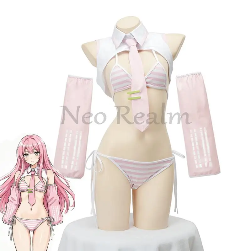 Anime  Miku Cosplay Pink Fantasy Dream Role-Play Outfit For Girls  Bikini Carnival Party Set