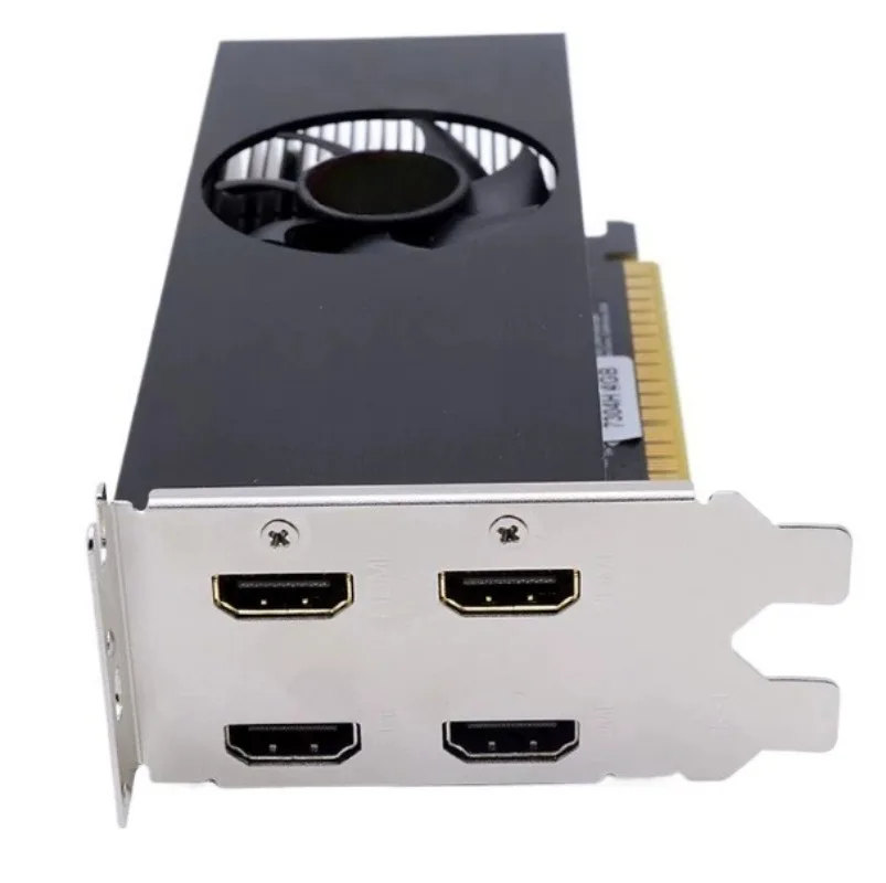 Low Profile Half-Height Server Graphics Card Quad 4HDMI Ports Desktop Multi-Monitor Video Wall Splicing Multi-Screen Display GPU