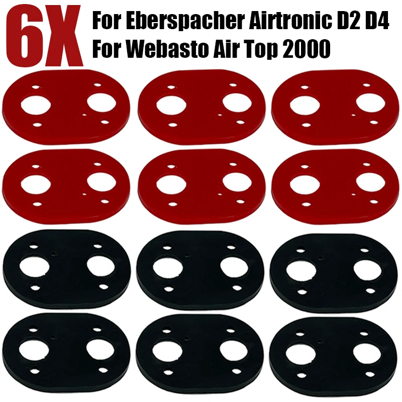 

6X Car Heater Gasket Base Rubber Pad Diesel Parking Heater Mounting Pad For Eberspacher/Airtronic D2 D4 for Webasto/Air Top 2000