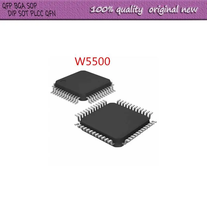 NEW     2PCS/LOT   W5500   5500   LQFP-48