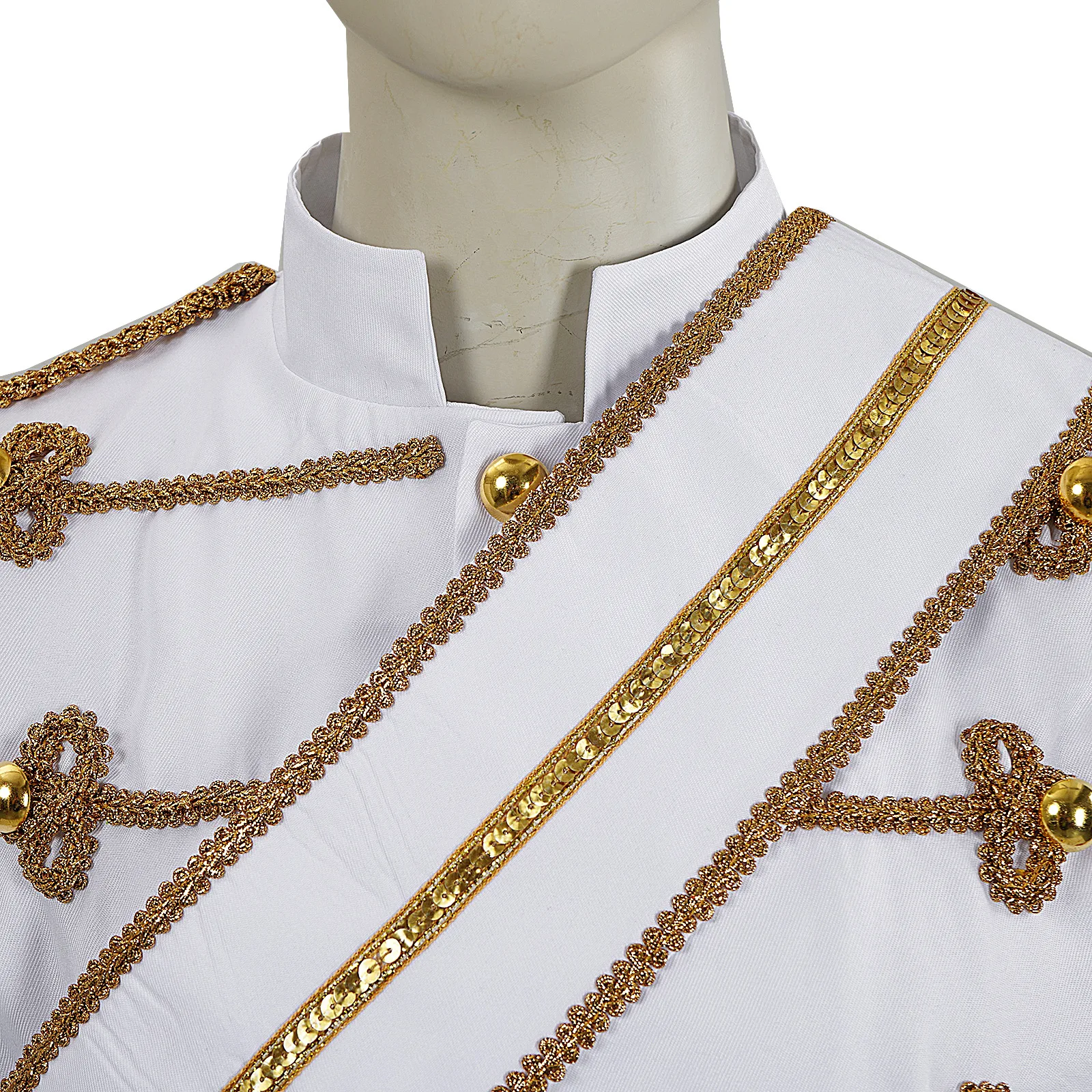 

﻿ Modern Michael Jackson Sequined Performance Outfit New Men's Banquet Guest Band Rock Singer Costume Stand Up Collar Jacket