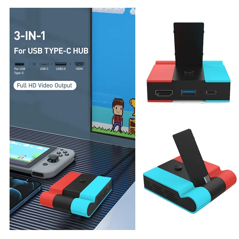 

New!!1080P Adapter Dongle For Nintendo Switch Dock Station HUB Type C To HD TV Video Converter For Switch Console