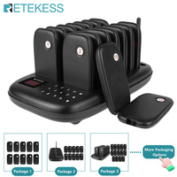 Retekess TD175 Restaurant Pager Wireless Calling System Vibrator Coaster Buzzer Beeper Receivers For Food Truck Cafe Bar Clinic
