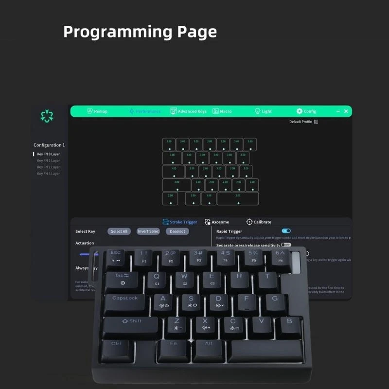 652F Light Lights Mechanical Keyboard مفاتيح مغناطيسية مبتكرة تفاعل سريع وضربات مفاتيح ناعمة لفعالة #6