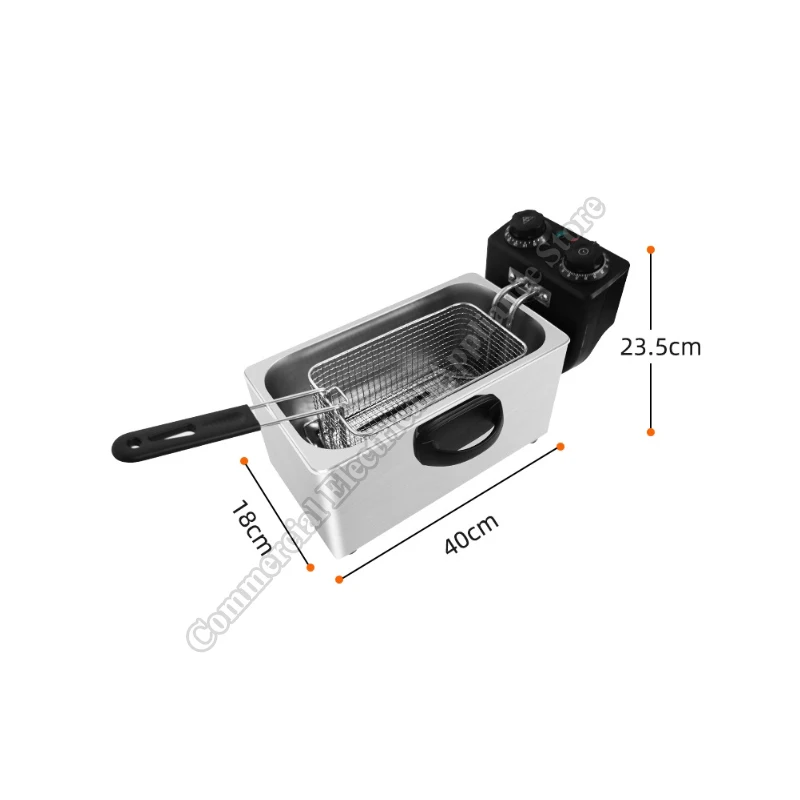 Timing Electric Deep Fryer Commercial Home Use Lightweight Electric Frying Pan