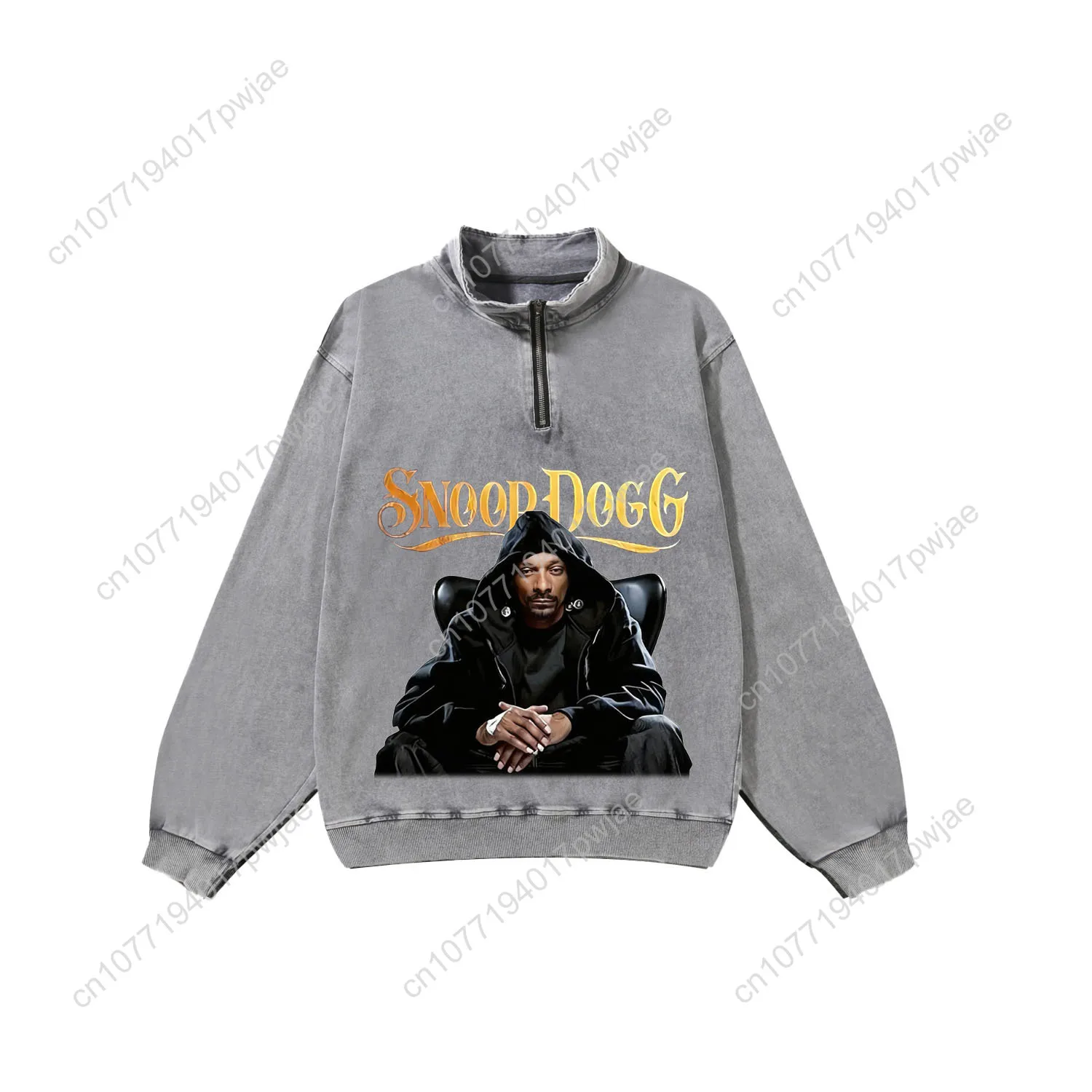 Snoop Dogg Rapper Custom Retro Sweatshirt Herren Damen Halbreißverschluss Vintage Sweatshirt Foto Maßgeschneiderte Tops