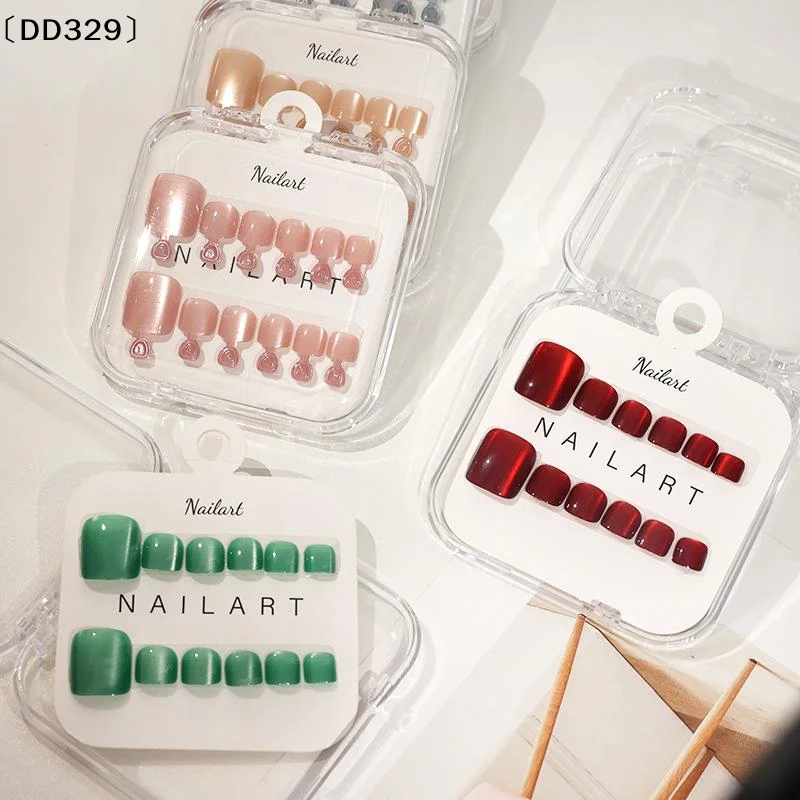 Nail Art Extension Cat Eye - 10 Pcs/Box Fake Nails Glossy Cat-Eye