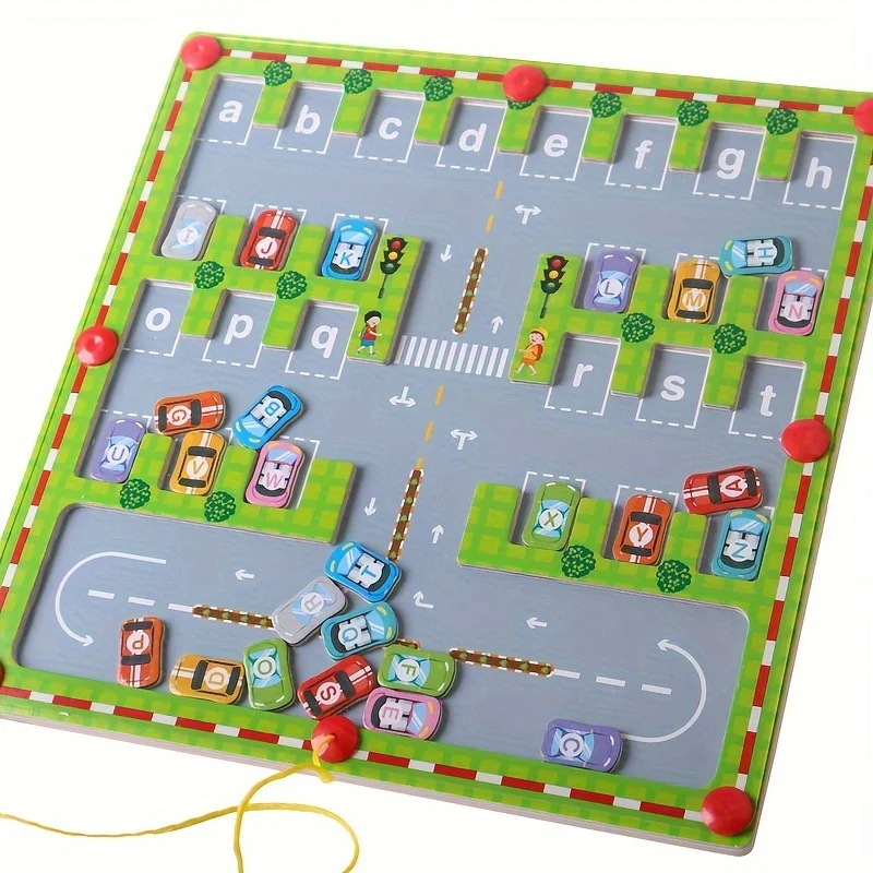 26-lettera Magnetic Alphabet Maze Toy - Montessori, bambini in età prescolare-sviluppa il vocabolario, lo smistamento dei colori e le abilità motorie fini-aiuta