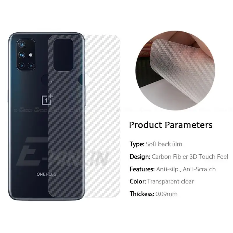 5pcs 3D Carbon Fiber Back Cover Screen Protector Film For OnePlus Nord CE 3 2 2T N30 N300 N20 SE N10 N100 N200 Lite 5G Not Glass