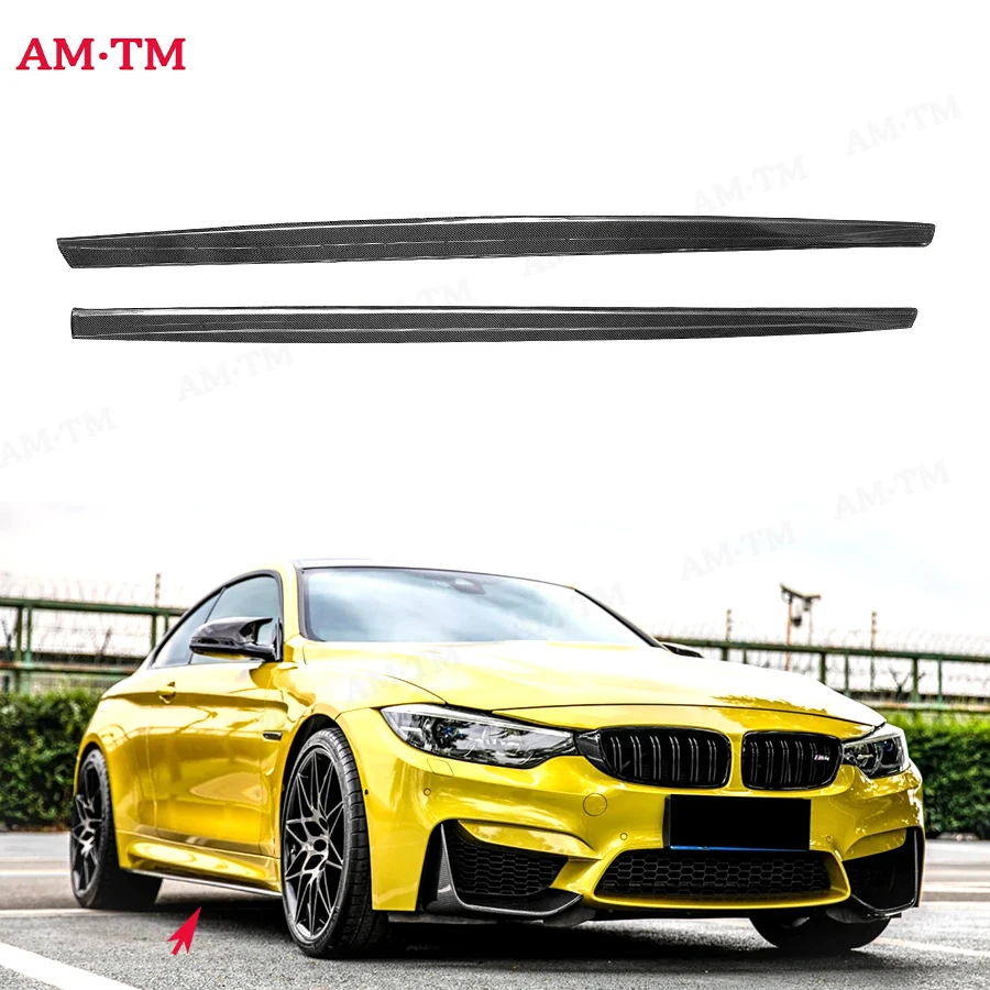

Для BMW 3 4 серии F80 M3 F82 F83 M4 2012-2018 автомобильные боковые юбки из углеродного волокна, разветвители, клапаны, детали фартука, комплект кузова