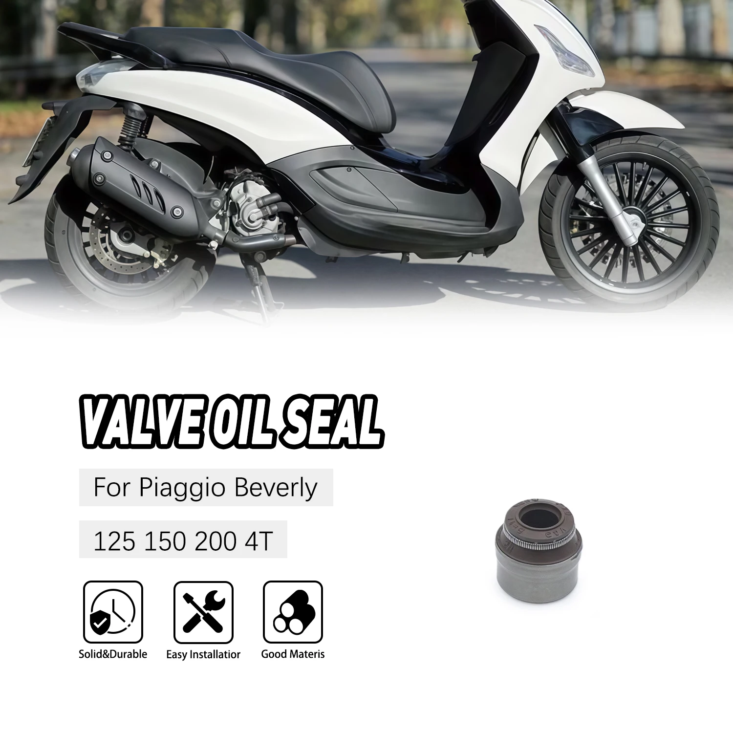 Engine Inlet Exhaust Valve Oil Seal For Piaggio Beverly 125 150 200 4T Motorcycle Valve Stem Accessories