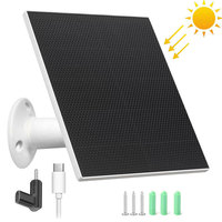 Upgraded 10W ETFE Solar Panel for Ring Stick Up Cam/Pro Battery Spotlight Cam Plus/Pro Battery, Come with USB-C to DC Adapter